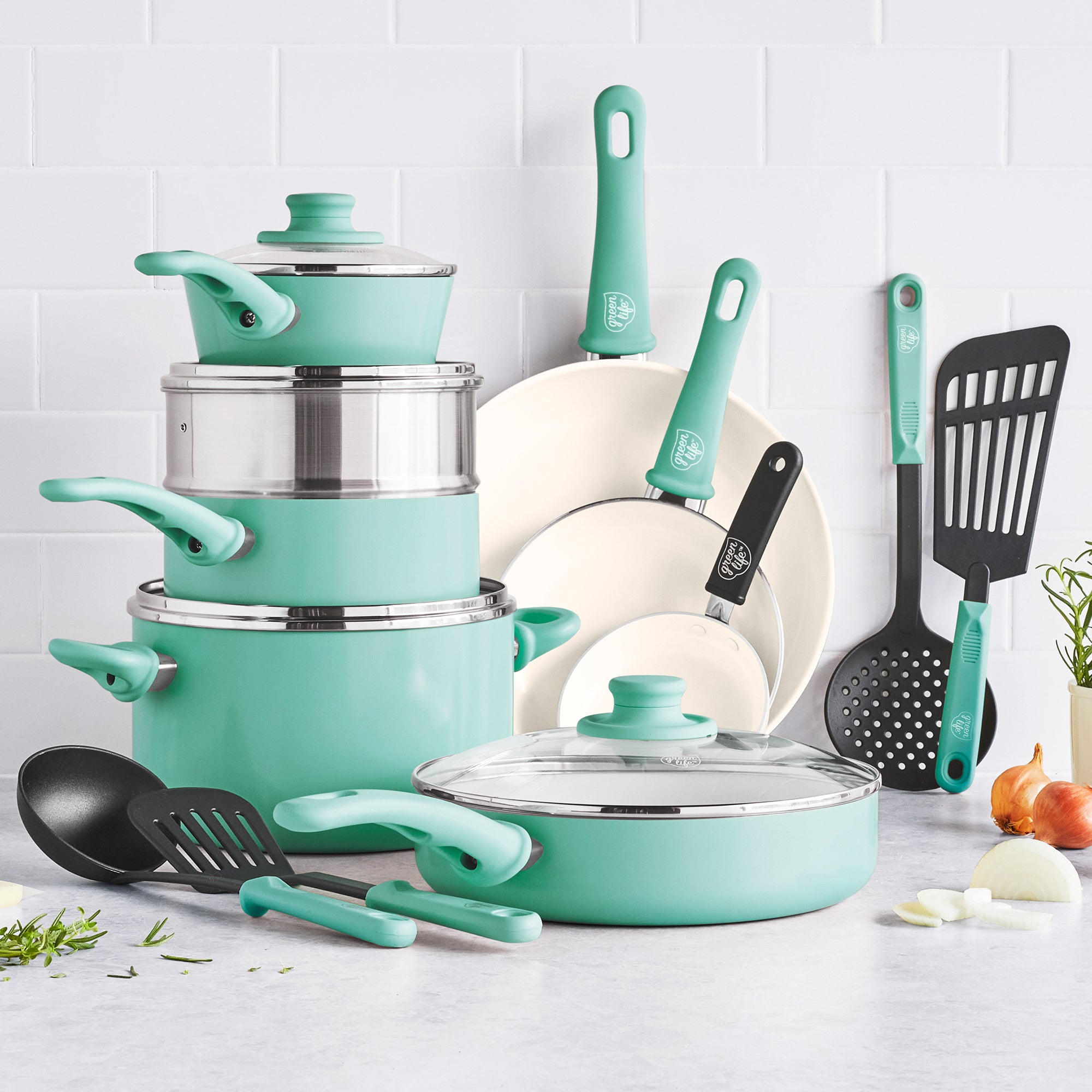 Ceramic Cookware Set, Nonstick Pots & Pans Set