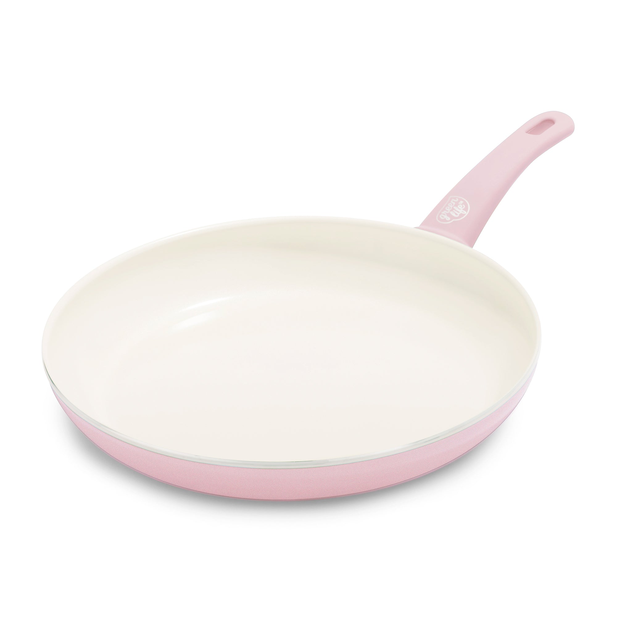 GreenLife Diamond Ceramic Nonstick Open Frypan/Skillet, 12 inch, Pink