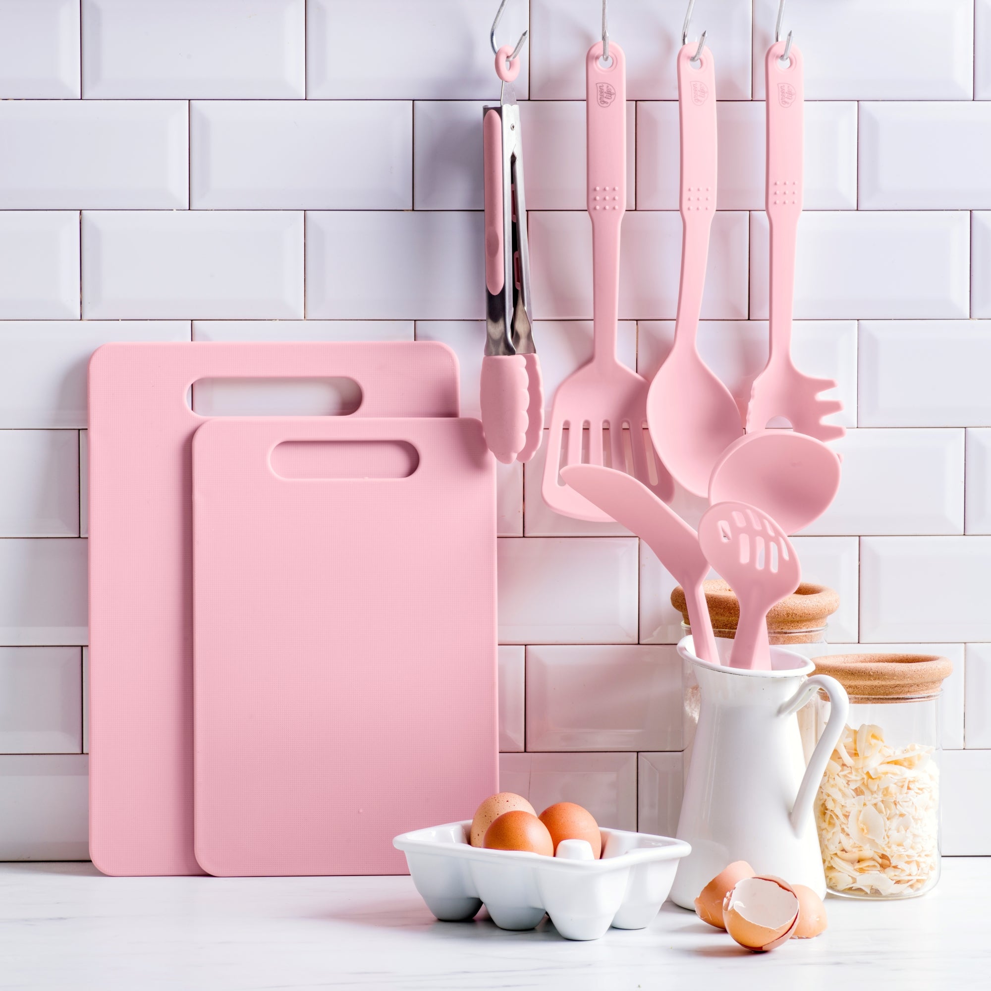 Cutting Board Set Of 3 Pink