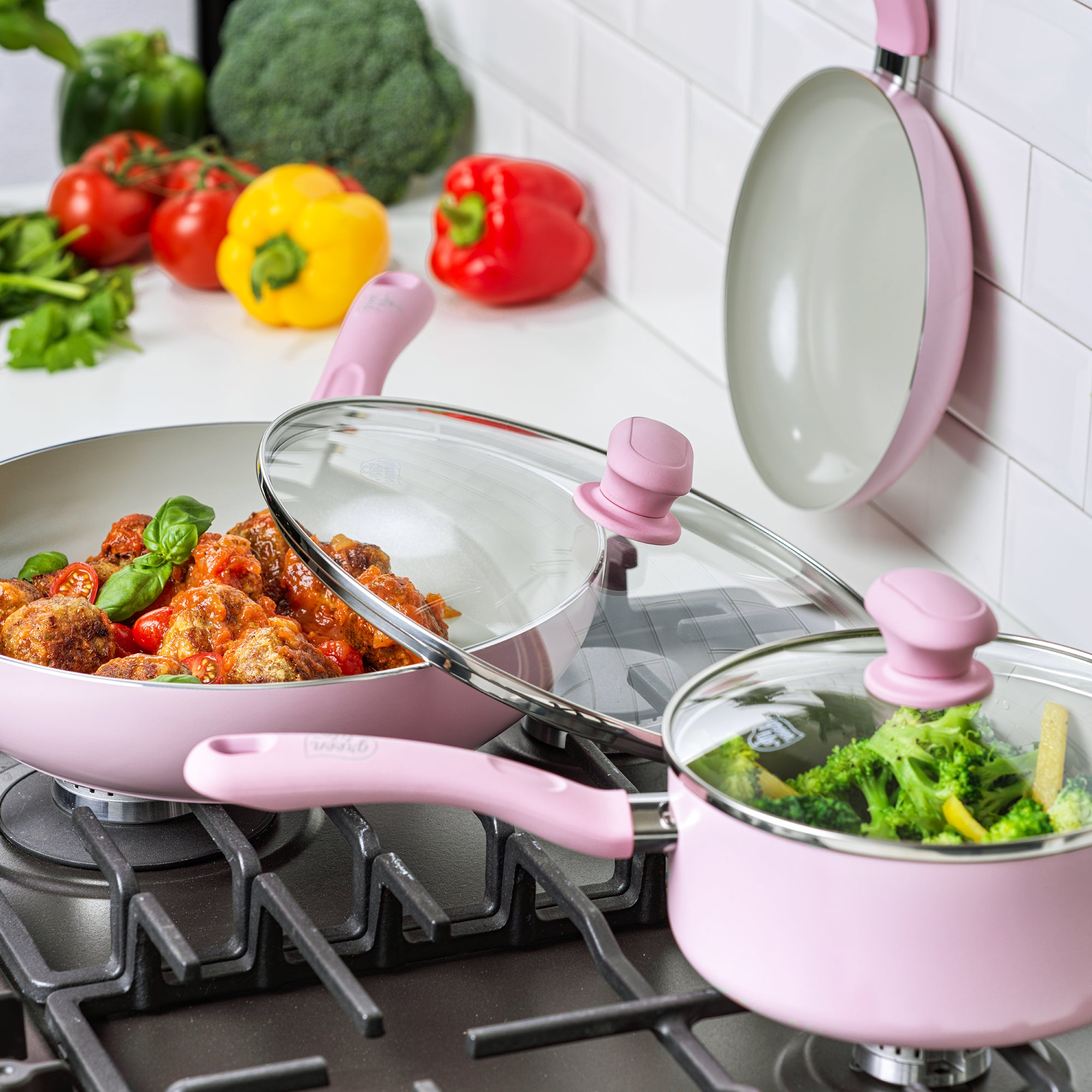 GreenLife Healthy Ceramic Nonstick Rice & Grains Cooker - Pink