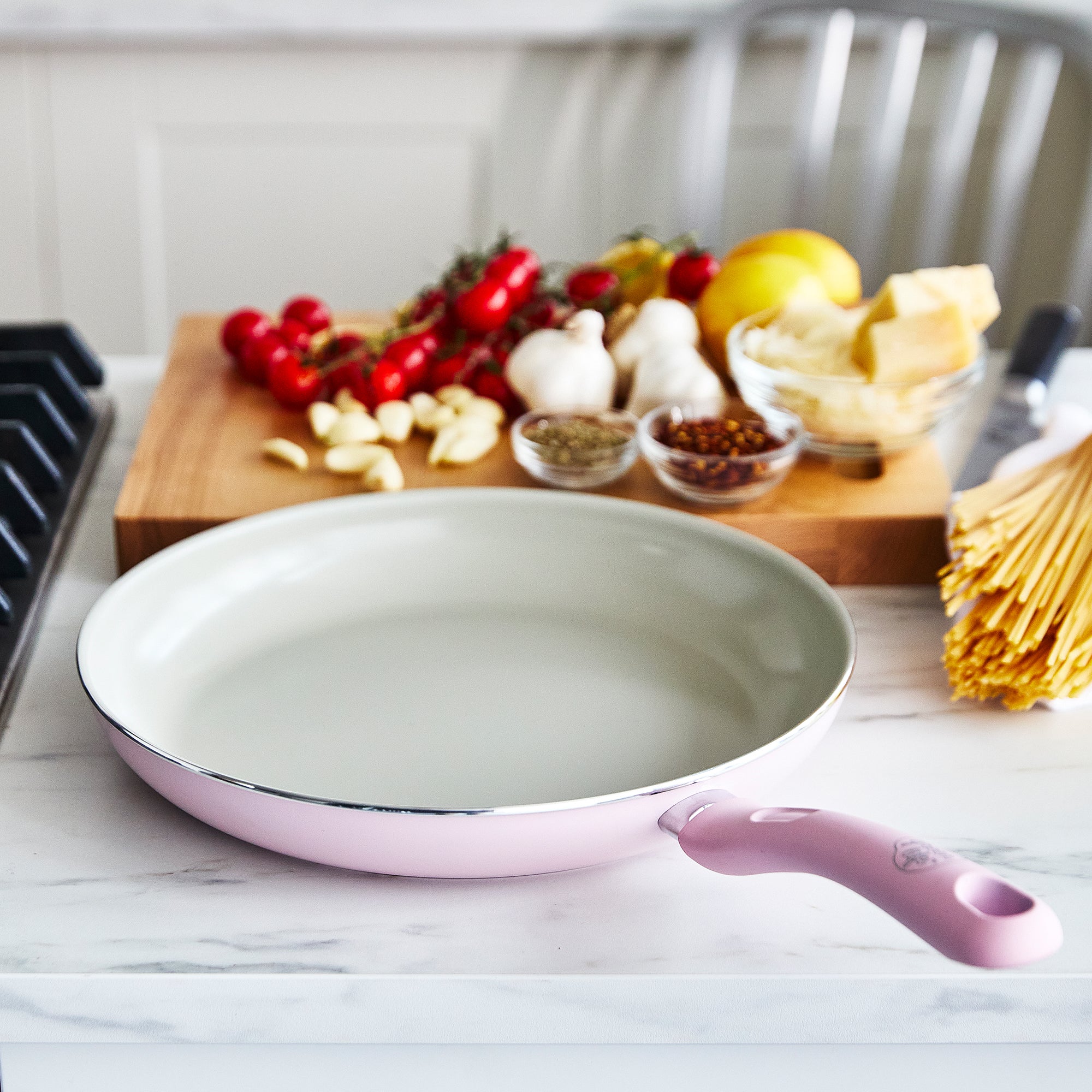 Green Diamond Ceramic Nonstick Open Frypan/Skillet, 12