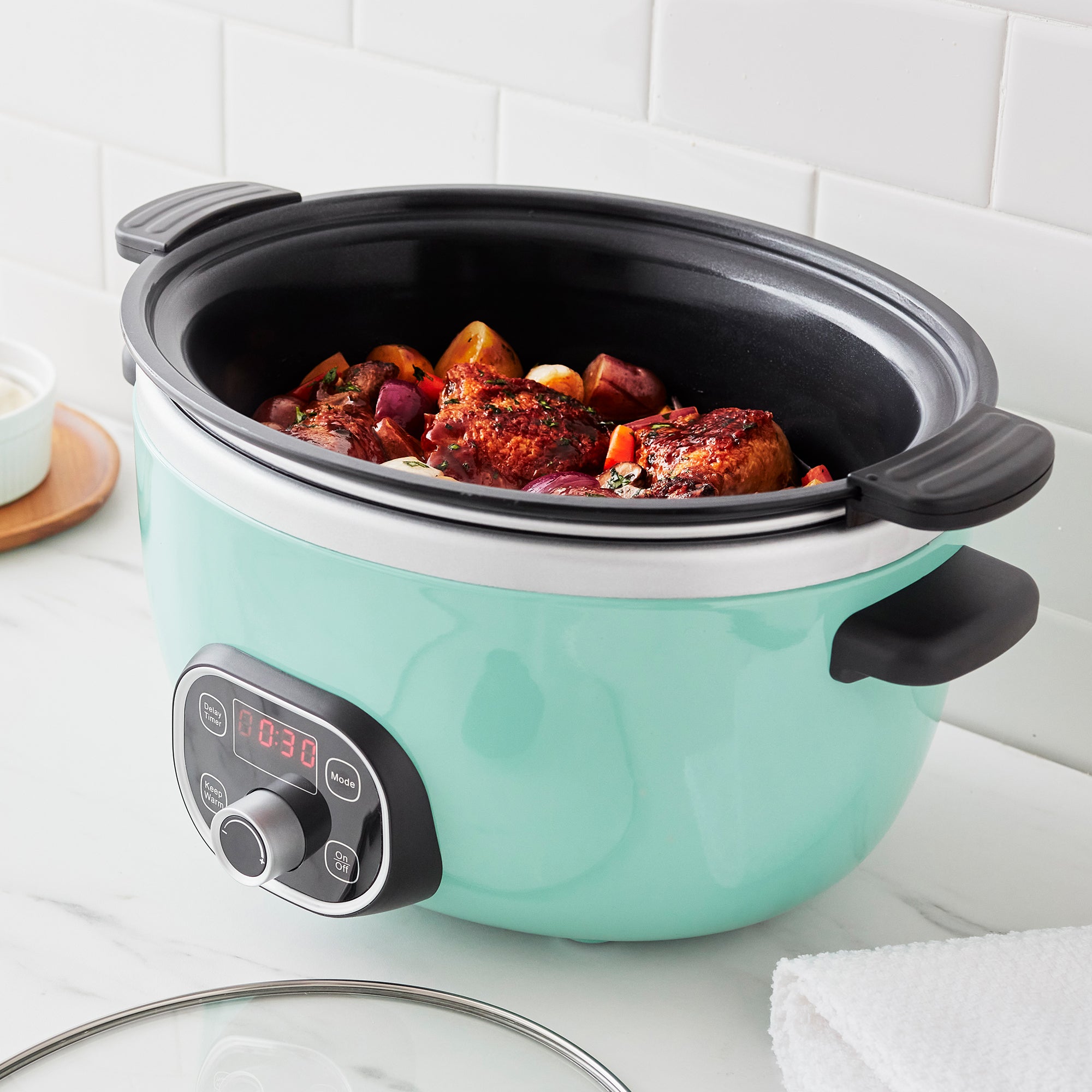 GreenLife 6 Qt. Pink Slow Cooker CC004800-001 - The Home Depot