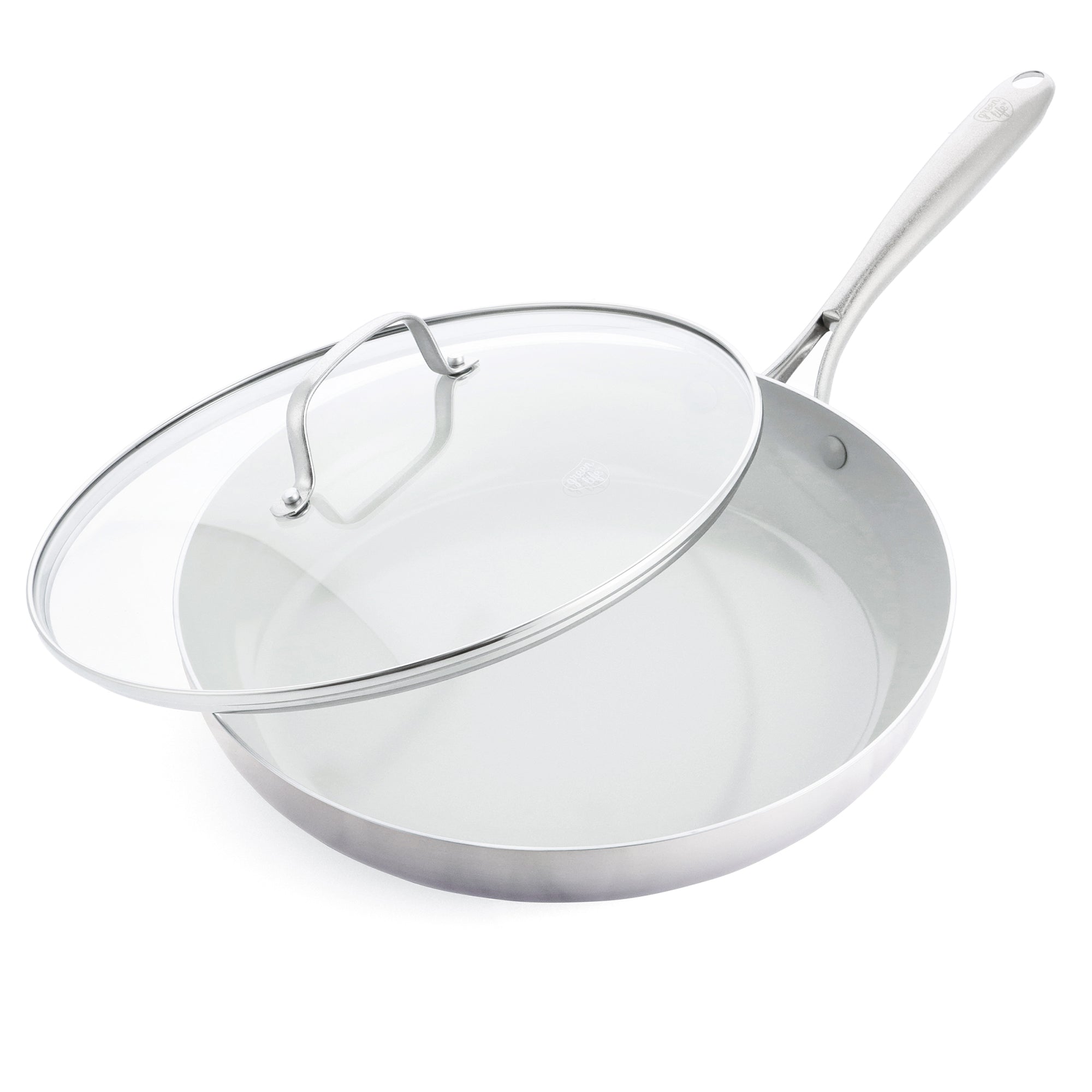 GreenLife Stainless Pro 12 Inch Frypan with Lid