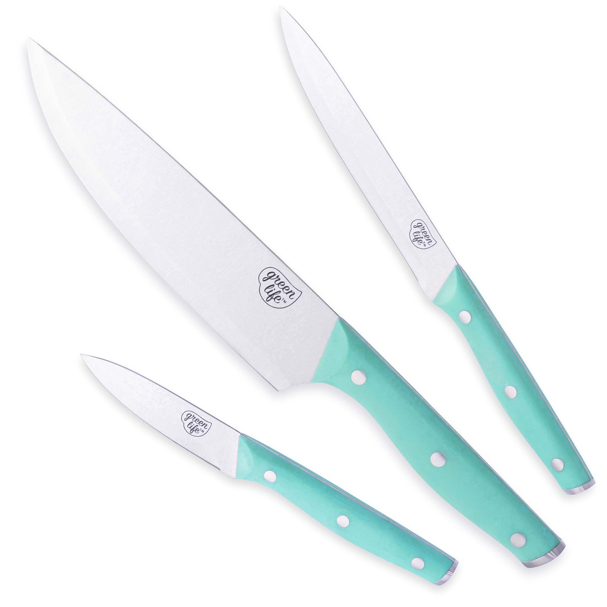 Big Green Egg 4-Piece Culinary Knife Set - Stainless Steel, Triple Riveted