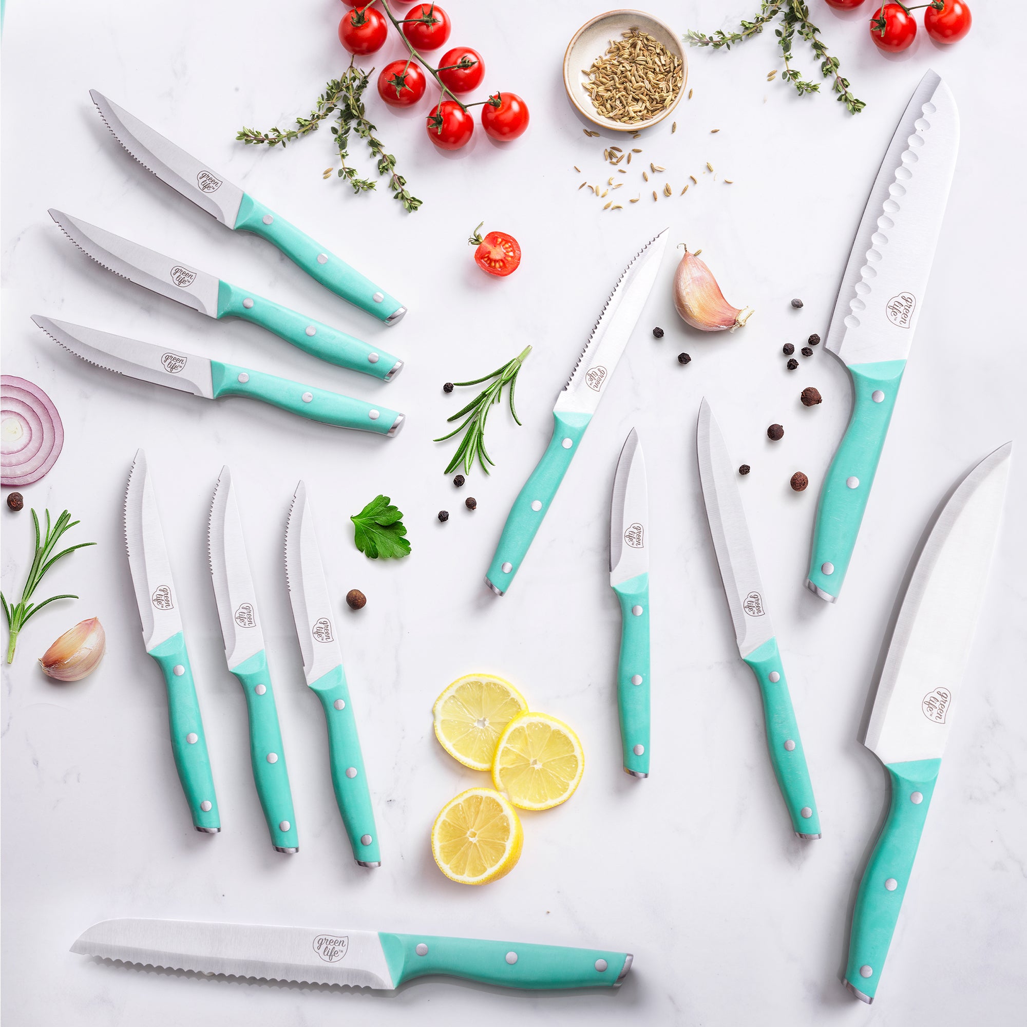 6PCS/Sets Colorful Kitchen Knives Set Stainless Steel Kitchen Knife Set  Without Block Cute Fruit Knife