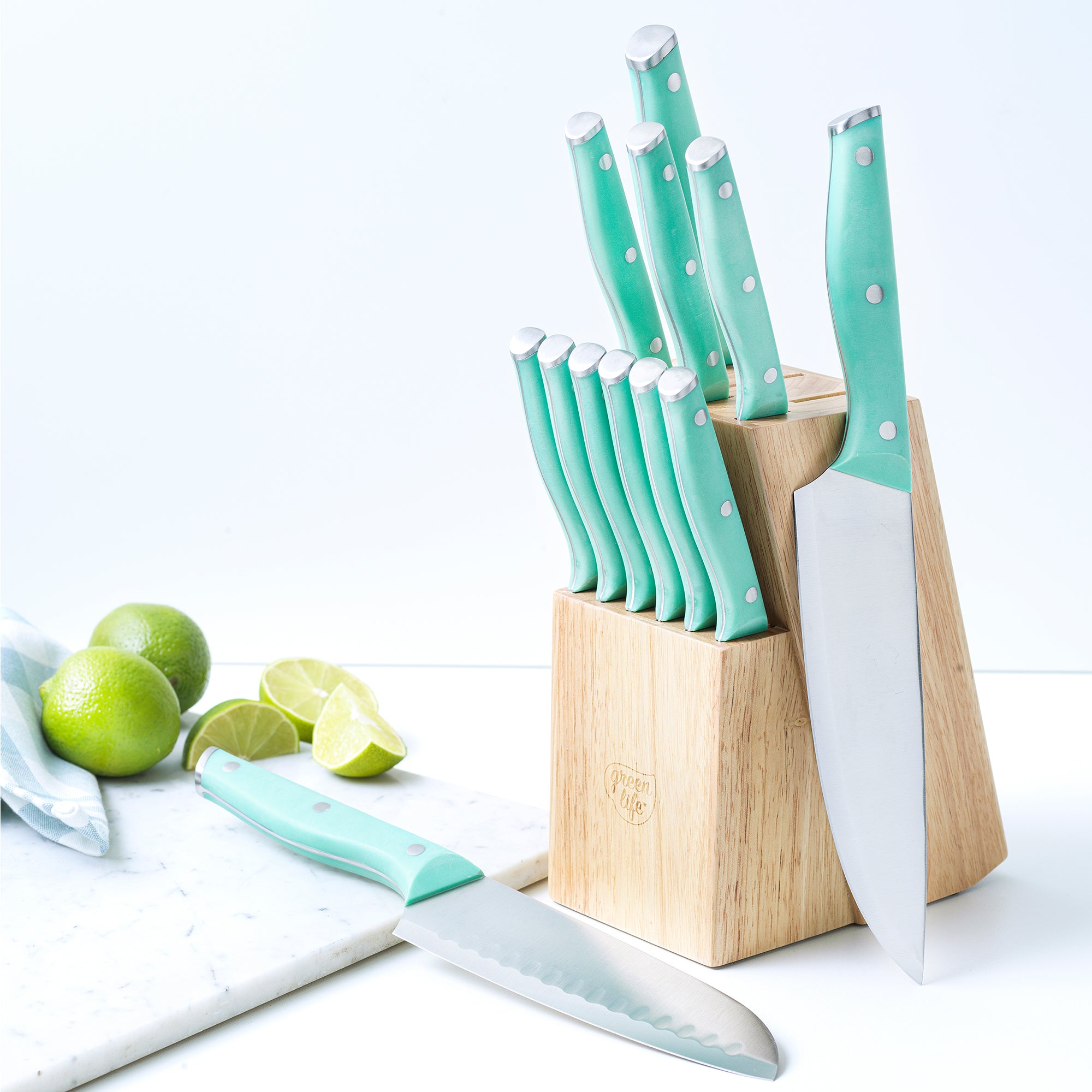 GreenLife  Stainless Steel 13-Piece Knife Block Cutlery Set