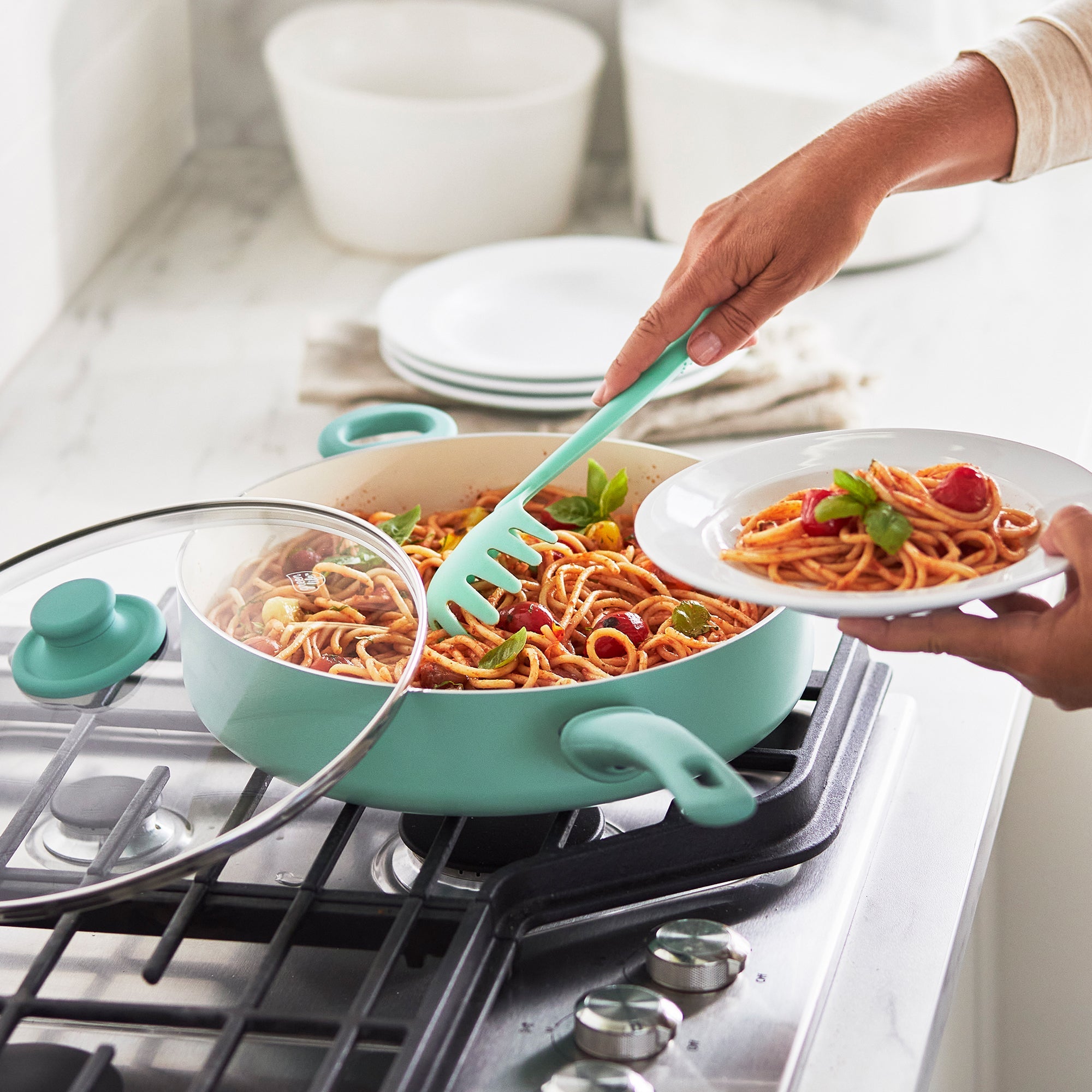 Healthy Non-Toxic PFAS Free Cookware Sets - Performance Pro Ceramic Nonstick 11-Piece Cookware Set by GreenPan