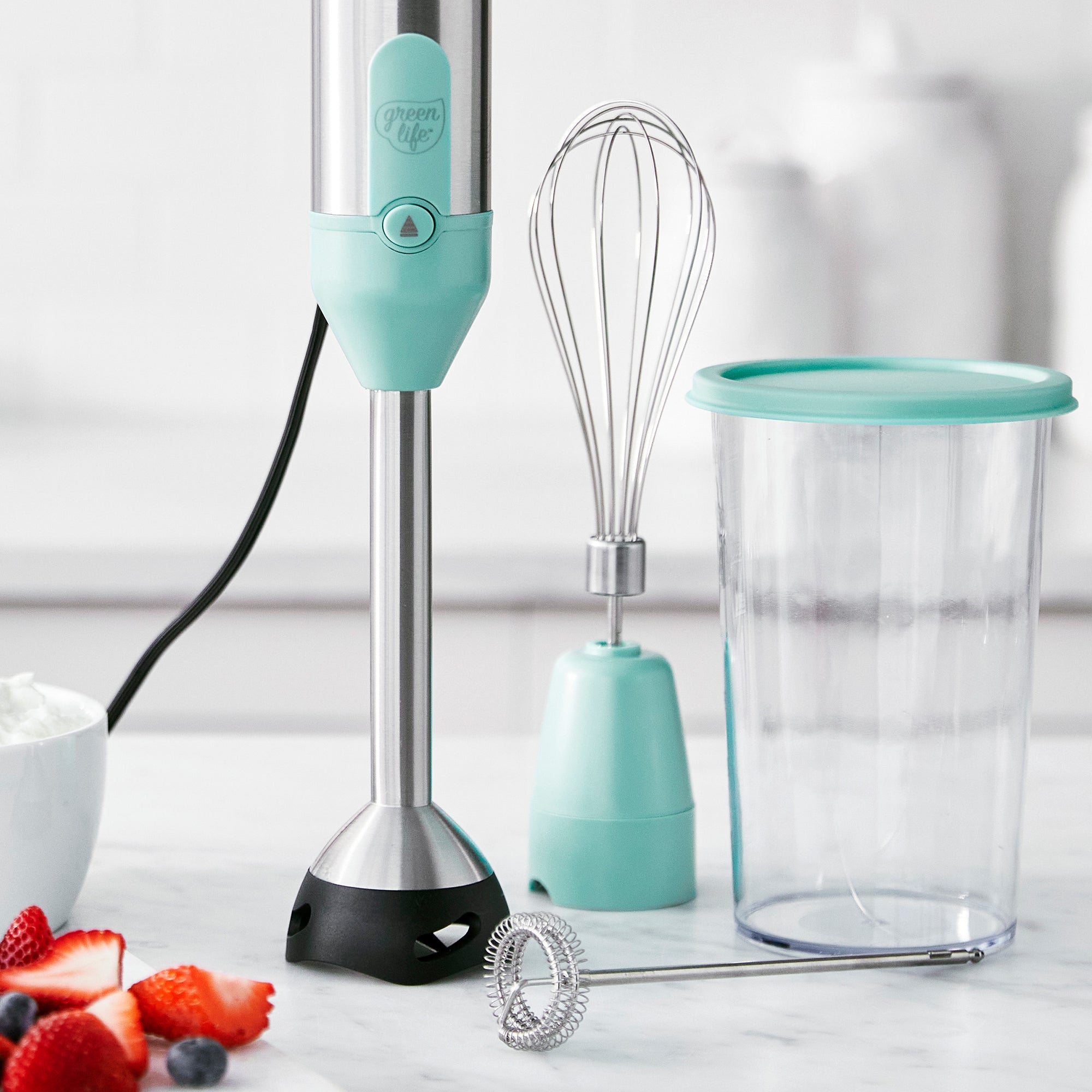 Classic Cuisine Immersion Blender 4-In-1 6 Speed Hand Mixer 